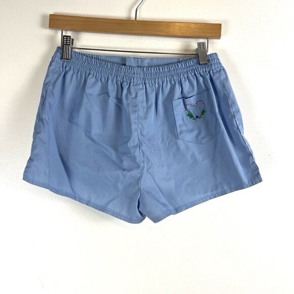 VTG Cest Jolie Embroidered Shorts sz M High Waisted Elastic Cottage Fairy Boho - Picture 2 of 7